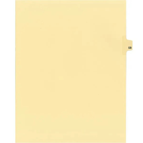 Legal Index-Buff #58 11X8.5  1/25 Cut