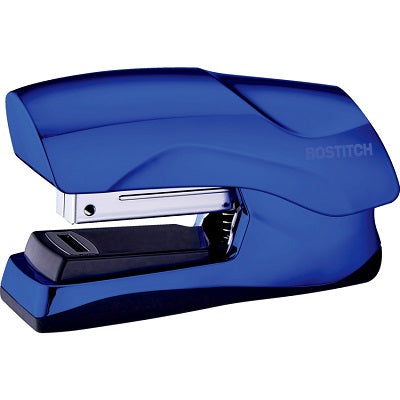 Stapler-Flat Clinch, Half Strip, Electro Metallic Blue