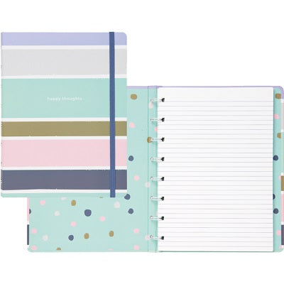 Notebook-Filofax, 8-1/4" X 5-3/4" Twin-Wire, Good Vibes