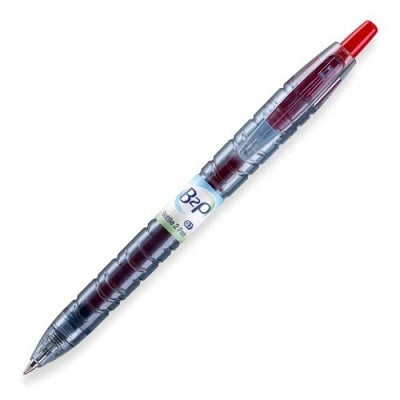 Pen-Retractable Begreen Bottle To Pen Gel Medium Red