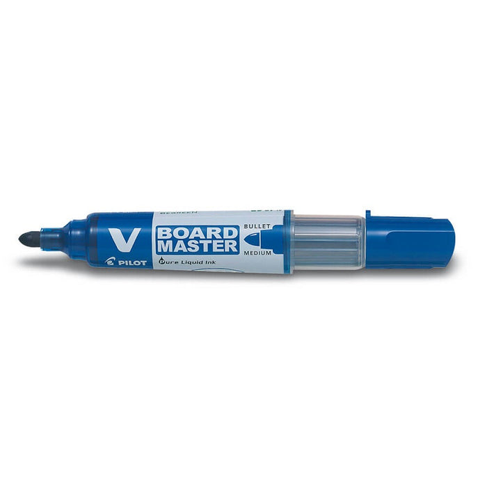 Marker-Dry Erase, V-Board Master Bullet, Medium Blue 10/Bx