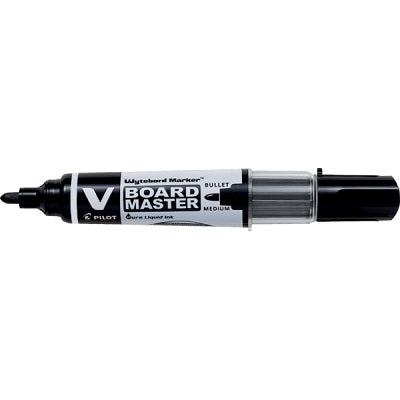 Marker-Dry Erase, V-Board Master Bullet, Medium, Black 10/Bx