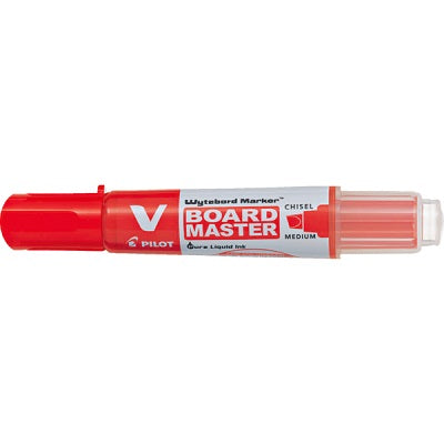 Marker-Dry Erase, V Board Master, Chisel Red 10/Bx