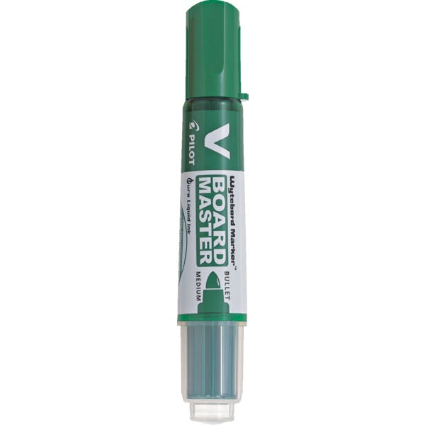 Marker-Dry Erase, V-Board Master Bullet, Medium Green 10/Bx