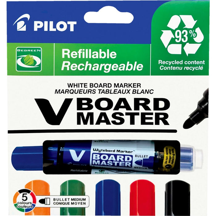 Marker-Whiteboard, V-Board Master Bullet-Tip Medium,Ast 5/Pk