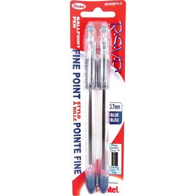Pen-Stick, R.S.V.P. Ballpoint Fine, Blue 2/Pk