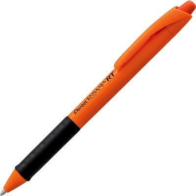 Pen-Retractable, R.S.V.P. Safety, 1.0Mm Orange Barrel, Black