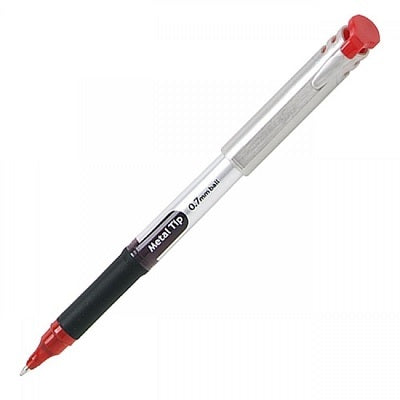 Pen-Roller, Energel Metal Tip 0.7Mm Red 12/Bx