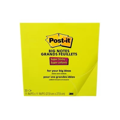 Notes-Post-It, Big Notes 11X11 Bright Green