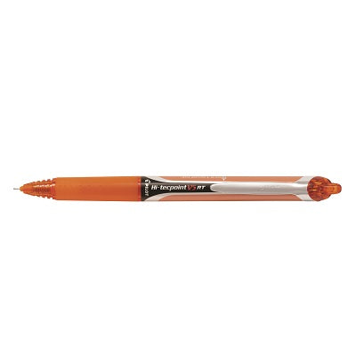 Pen-Retractable, Hi-Tecpoint Rt Roller, 0.5Mm Orange
