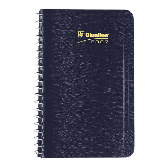Planner-Daily, Wire 6X3-1/2 Blue, Bilingual 2027 (C1501.82BT-27)