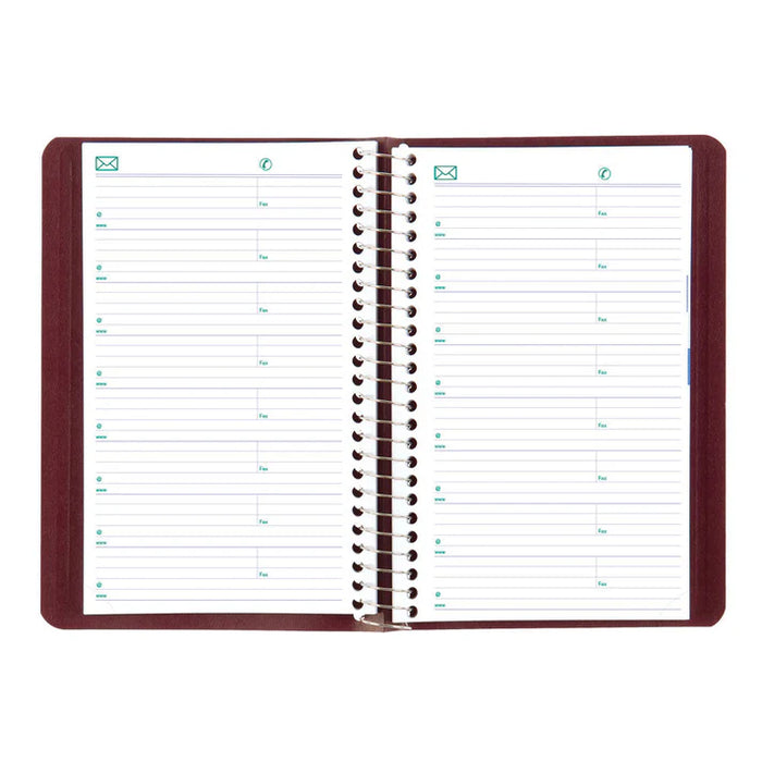 Planner-Daily, Wire 8X5 Burgundy, Bilingual 2027 (C1504.83BT-27)