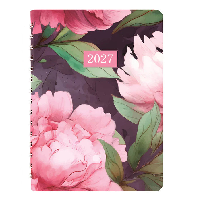 Blueline 2027 Pink Ribbon 12-Month Daily Planner - January to December - 8" x 5" - Pink Daisy - Bilingual - Daily - 12 Month - January 2027 to December 2027 - 7:00 AM to 7:30 PM (C1504W.95BT-27)