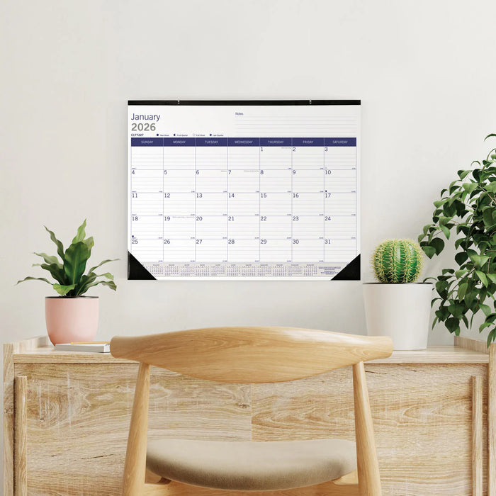 Calendar Pad-Desk, Monthly Duraglobe 22X17 English 2026