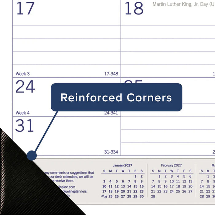 Calendar Pad-Desk, Monthly Duraglobe 22X17 English 2027 (C177227-27)