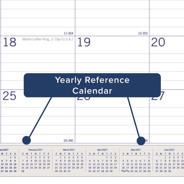 Calendar Pad-Desk, Monthly Duraglobe 22X17 English 2027 (C177227-27)