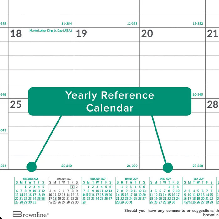 Monthly Desk Pad Calendar, EcoLogix®, English, 2027 (C177437-27)
