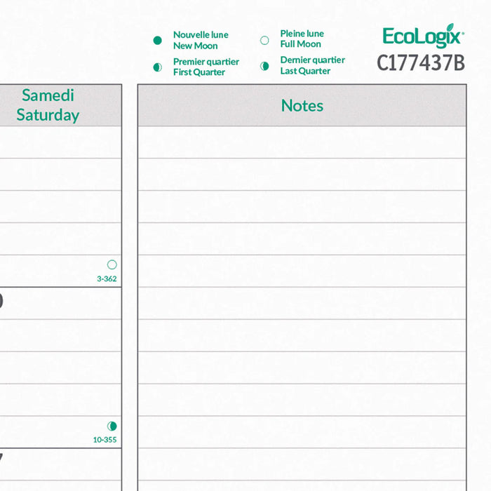 Calendar Pad-Desk Monthly 22X17 Ecologix  Bilingual  2026
