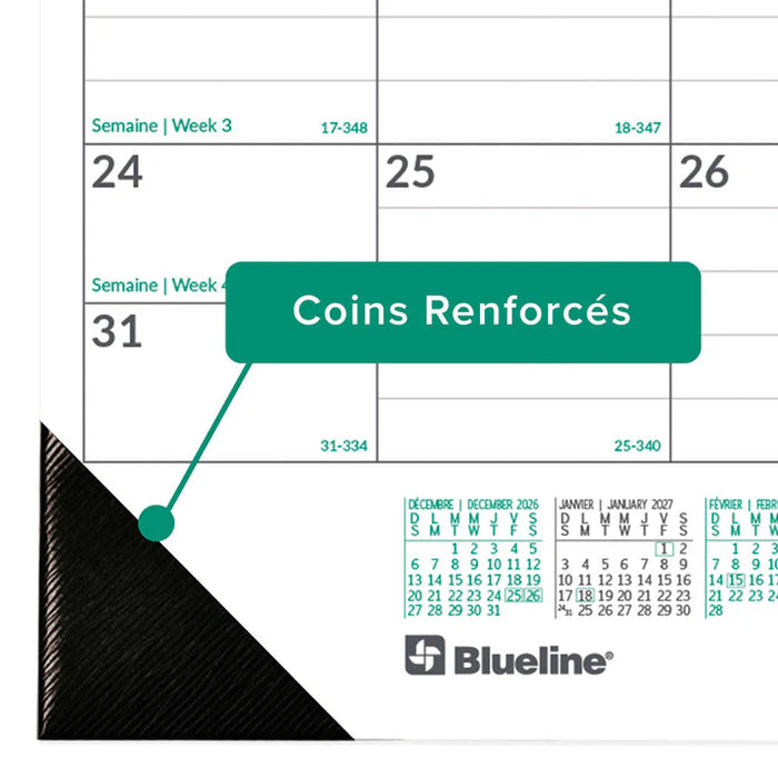 Calendar Pad-Desk Monthly 22X17 Ecologix  Bilingual  2027 (C177437B-27)