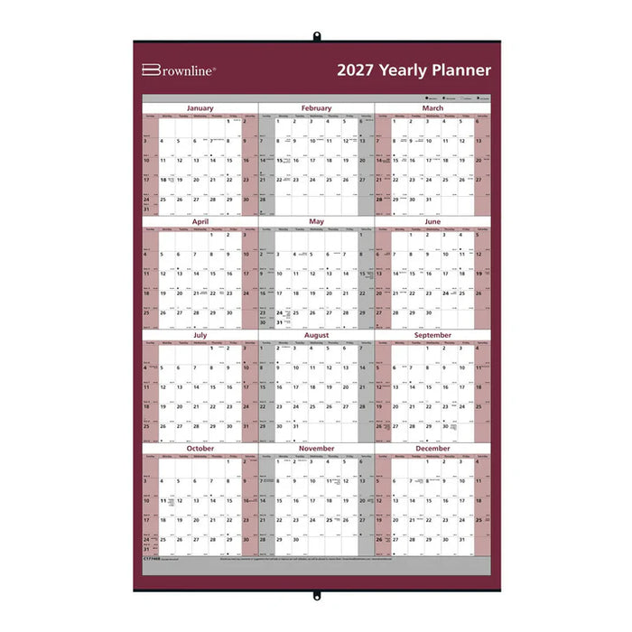 Yearly Wall Planner, English, 2027 (C177468-27)