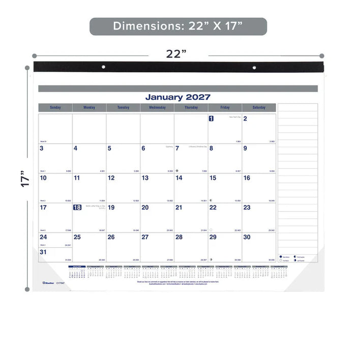 Monthly Desk Pad Calendar, Net Zero Carbon™, English, 2027 (C177847-27)