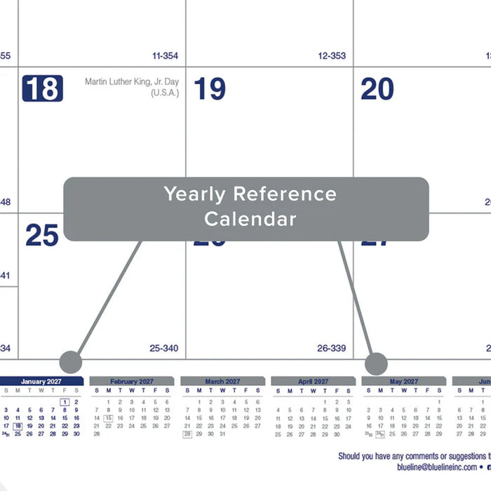Monthly Desk Pad Calendar, Net Zero Carbon™, English, 2027 (C177847-27)