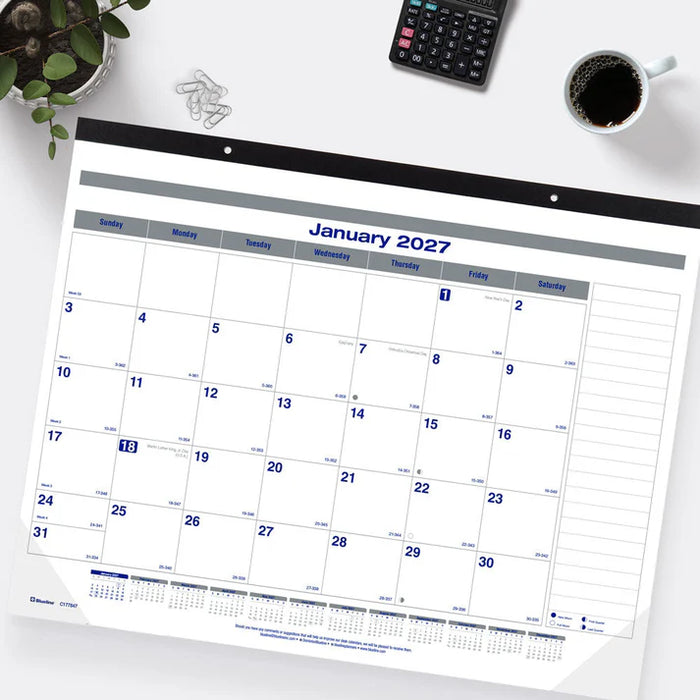 Monthly Desk Pad Calendar, Net Zero Carbon™, English, 2027 (C177847-27)