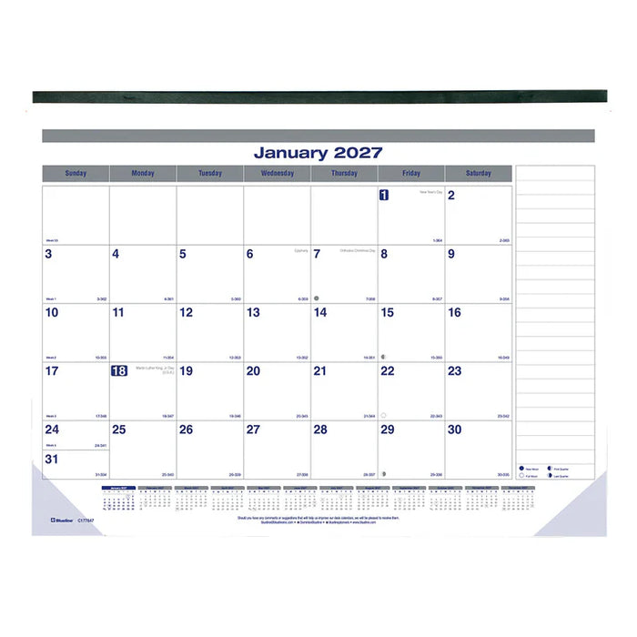 Monthly Desk Pad Calendar, Net Zero Carbon™, English, 2027 (C177847-27)