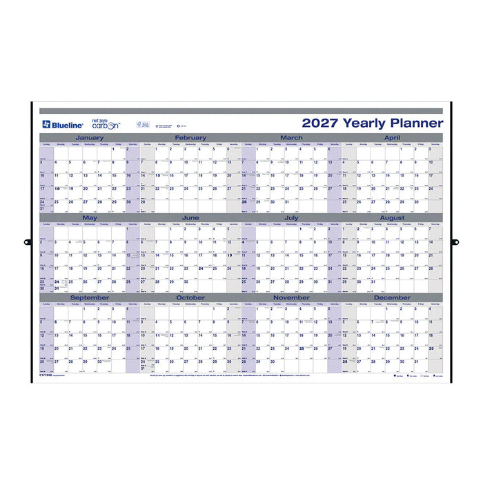 Planner-Wall, Yearly 24X36 Net Zero Carbon Laminated 2027 (C177868-27)