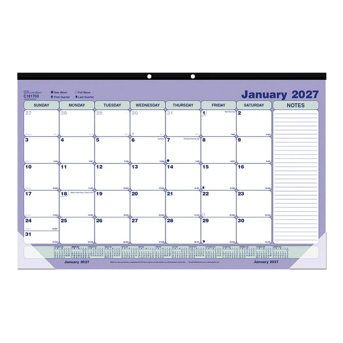 Monthly Desk Pad Calendar, English, 2027 (C181700-27)