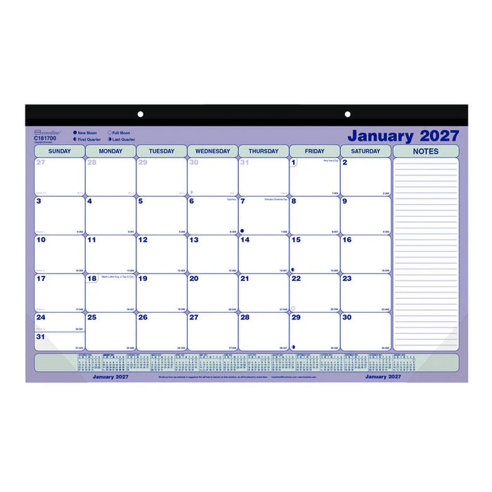 Monthly Desk Pad Calendar, English, 2027 (C181700-27)