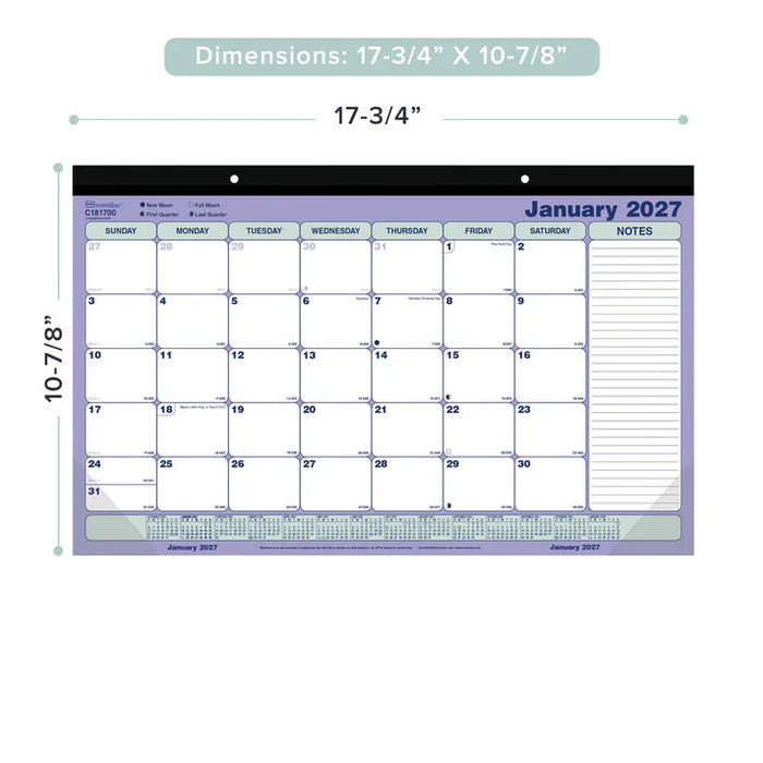 Monthly Desk Pad Calendar, English, 2027 (C181700-27)