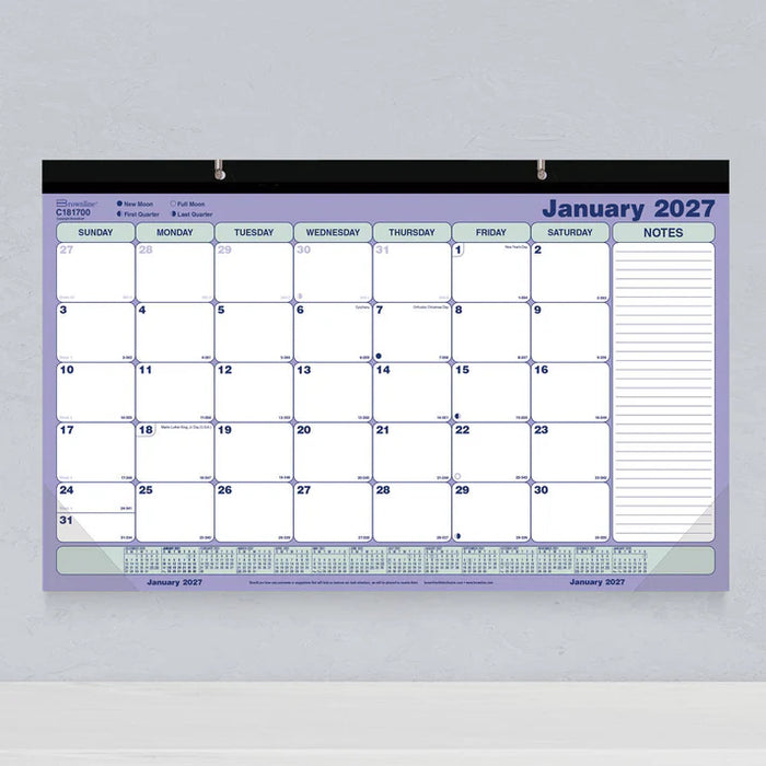 Monthly Desk Pad Calendar, English, 2027 (C181700-27)