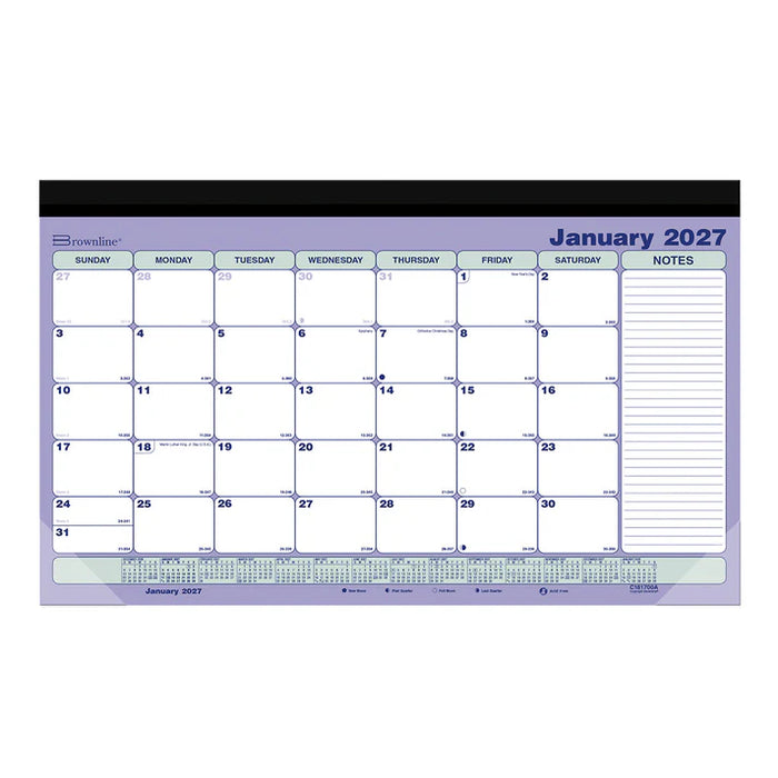 Calendar Pad-Desk Magnetic Monthly 17-3/4X10-7/8, Eng. 2027 (C181700A-27)
