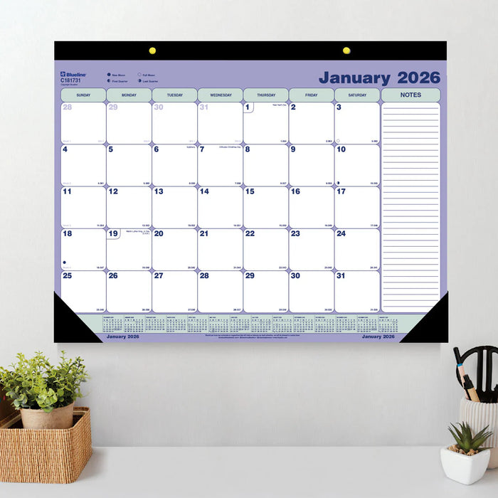 Calendar Pad-Desk Monthly 21-1/4X16 English  2026