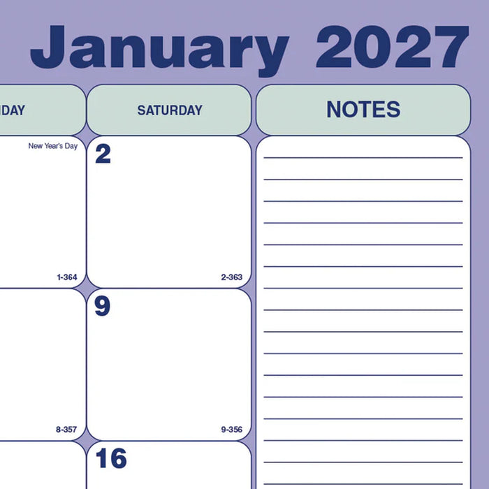 Calendar Pad-Desk Monthly 21-1/4X16 English  2027 (C181731-27)