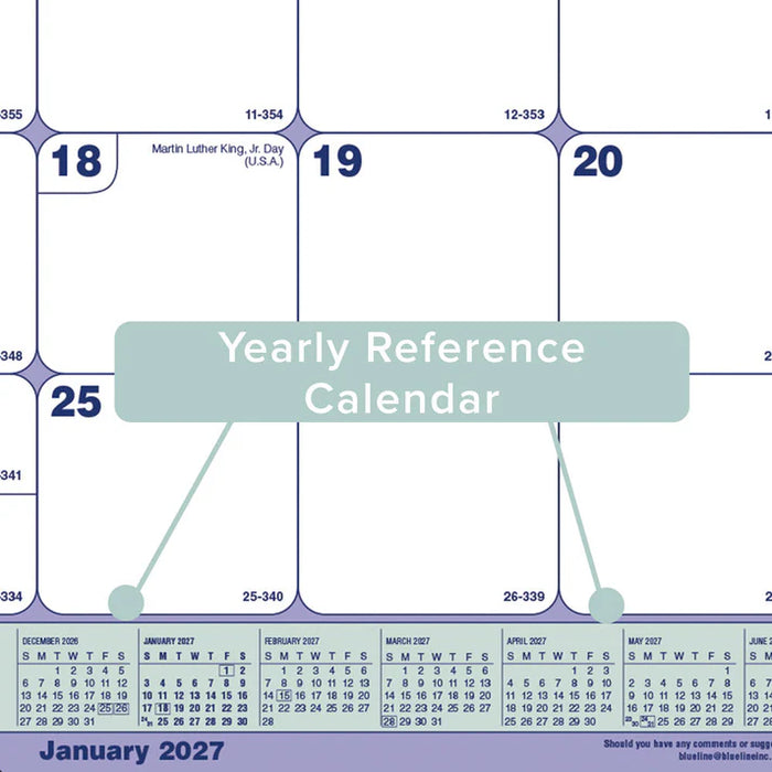 Calendar Pad-Desk Monthly 21-1/4X16 English  2027 (C181731-27)