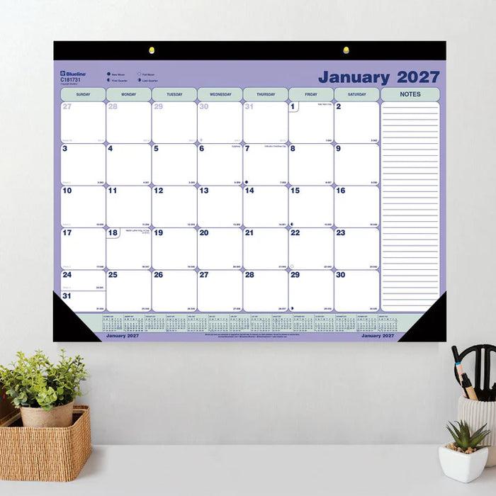 Calendar Pad-Desk Monthly 21-1/4X16 English  2027 (C181731-27)