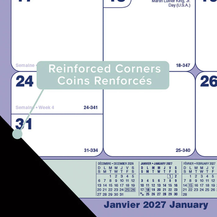 Calendar Pad-Desk Monthly 21-1/4X16 Bilingual  2027 (C181731B-27)