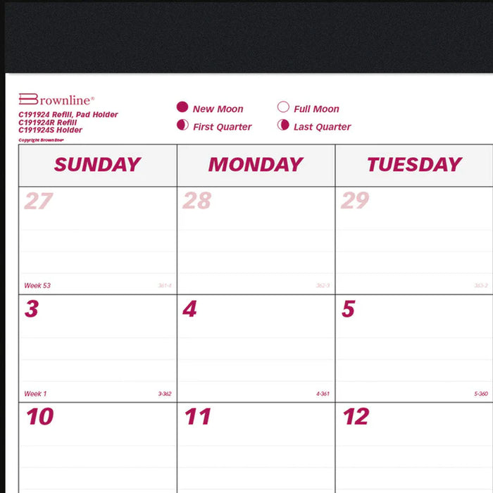 Calendar Pad/Holder-Desk, Monthly 24-1/4X19-1/8 English 2027 (C191924-27)
