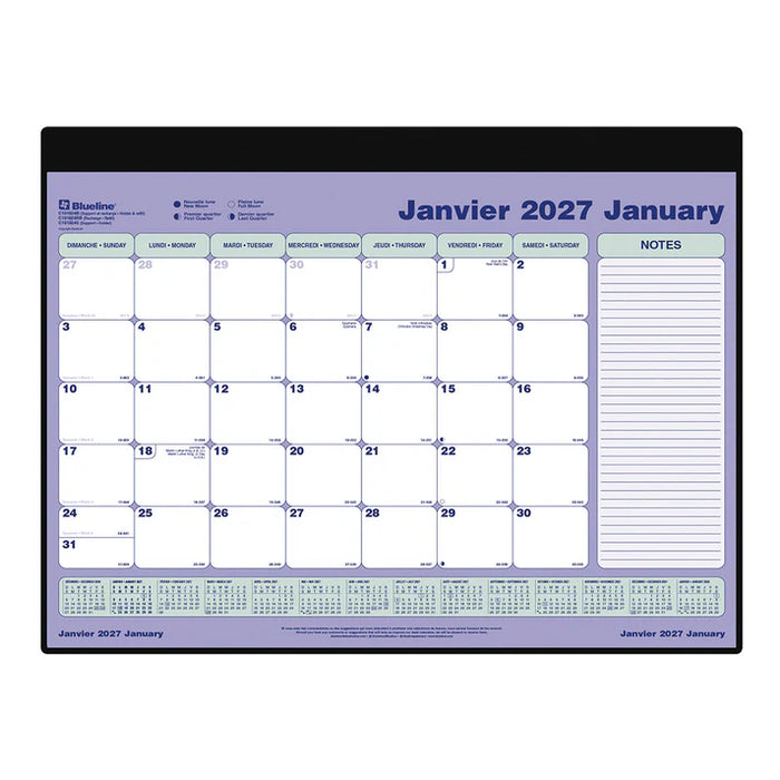 Calendar Pad/Holder-Desk Monthly 24-14X19-1/4 English  2027 (C191924B-27)