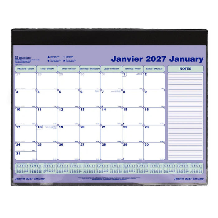 Calendar Pad/Holder-Desk Monthly 24-14X19-1/4 English  2027 (C191924B-27)