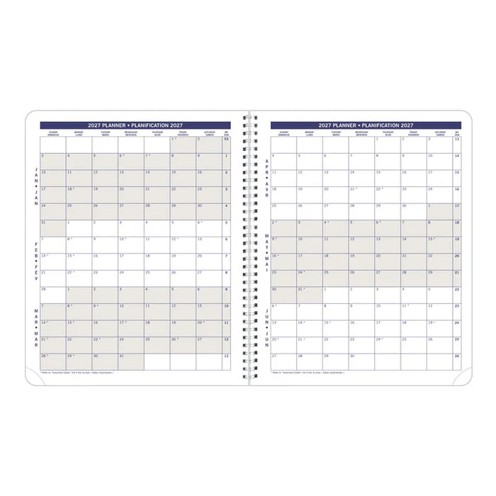 DuraGlobe™ Monthly Planner, 2027, Bilingual (C230.81BT-27)