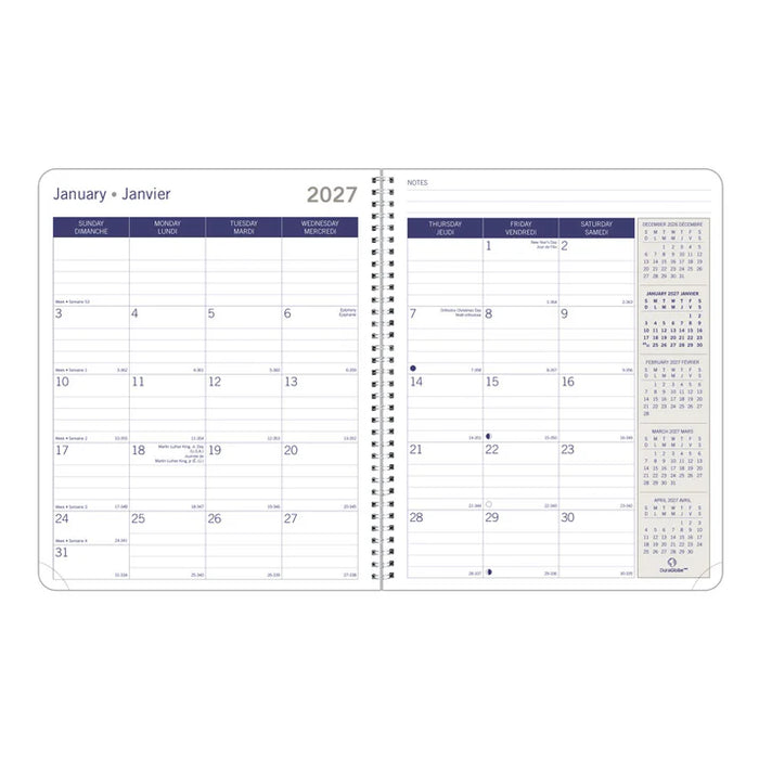 DuraGlobe™Joyful Monthly Planner, 2027, Bilingual (C230.F83BT-27)