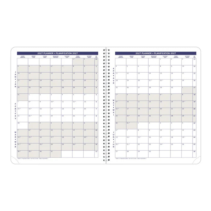 DuraGlobe™Joyful Monthly Planner, 2027, Bilingual (C230.F83BT-27)