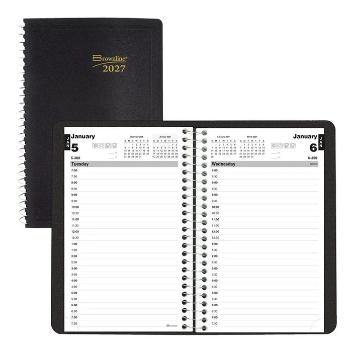 Planner-Daily, Wire 8X5 Black,English 2027 (C2504.81T-27)