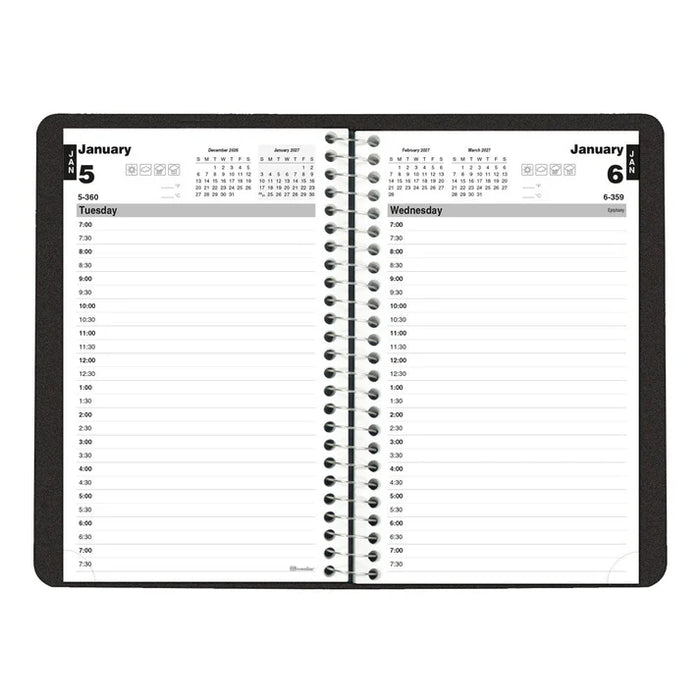 Planner-Daily, Wire 8X5 Black,English 2027 (C2504.81T-27)