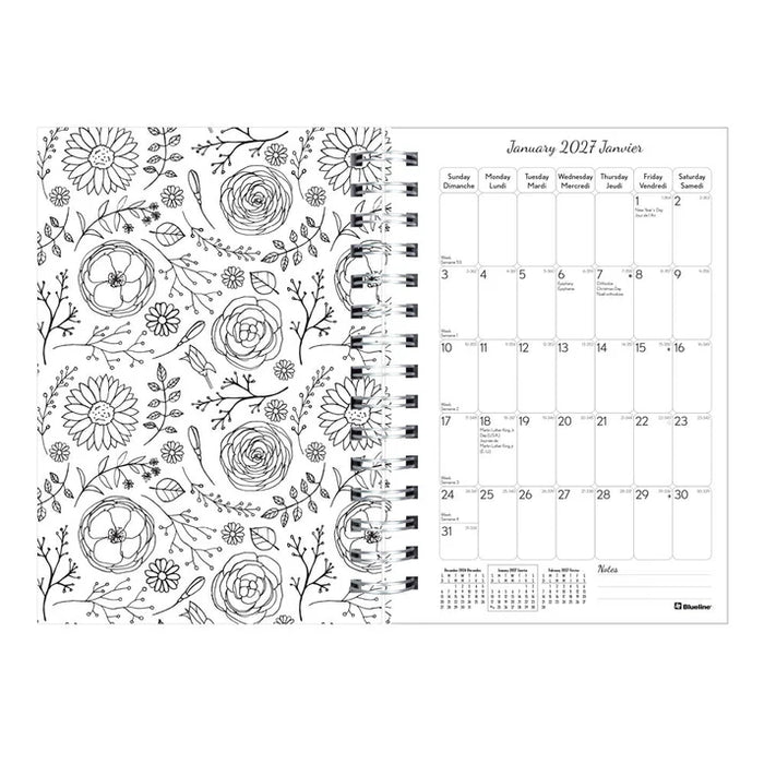 Planner-Weekly/Monthly, Wire 8X5 Doodleplan Botanica 2027 (C2910B.01-27)