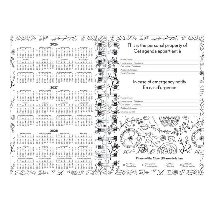 Planner-Weekly/Monthly, Wire 8X5 Doodleplan Botanica 2027 (C2910B.01-27)