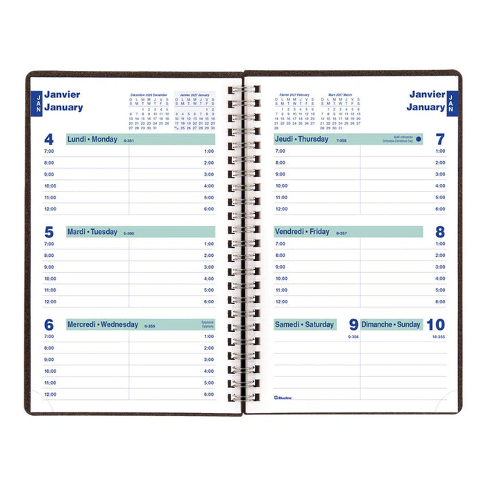 DuraFlex Weekly Appointment Book, 2027, Bilingual (C5075V.81BT-27)